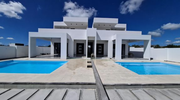 Villa Soleil and Villa Azure — both private pool villas side by side, Mont Choisy Mauritius
